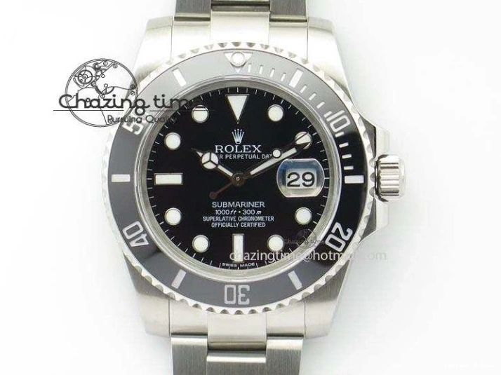 0227 Popular Submariner SS SS Black Dial BP Maker Best Edition Swiss ETA 3929